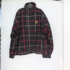 vintage Duckster Robert Trent Jones Golf Club Mens Size 2XL Full-Zip Black Plaid